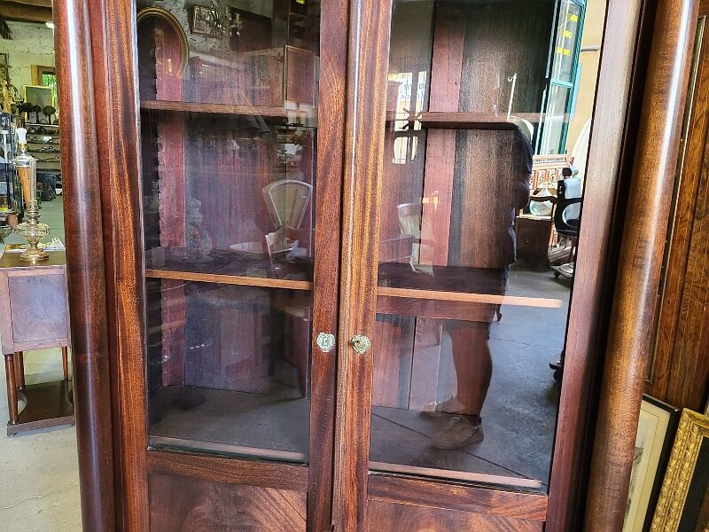 Empire library showcase in mahogany