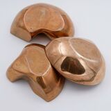Empty Pockets in polished bronze Margrit van Nuffel 1970, set of 3
