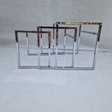 Danish tables, nickel-plated, 3 in 1, loft