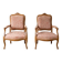 Paire de fauteuils Louis XV en noyer blond