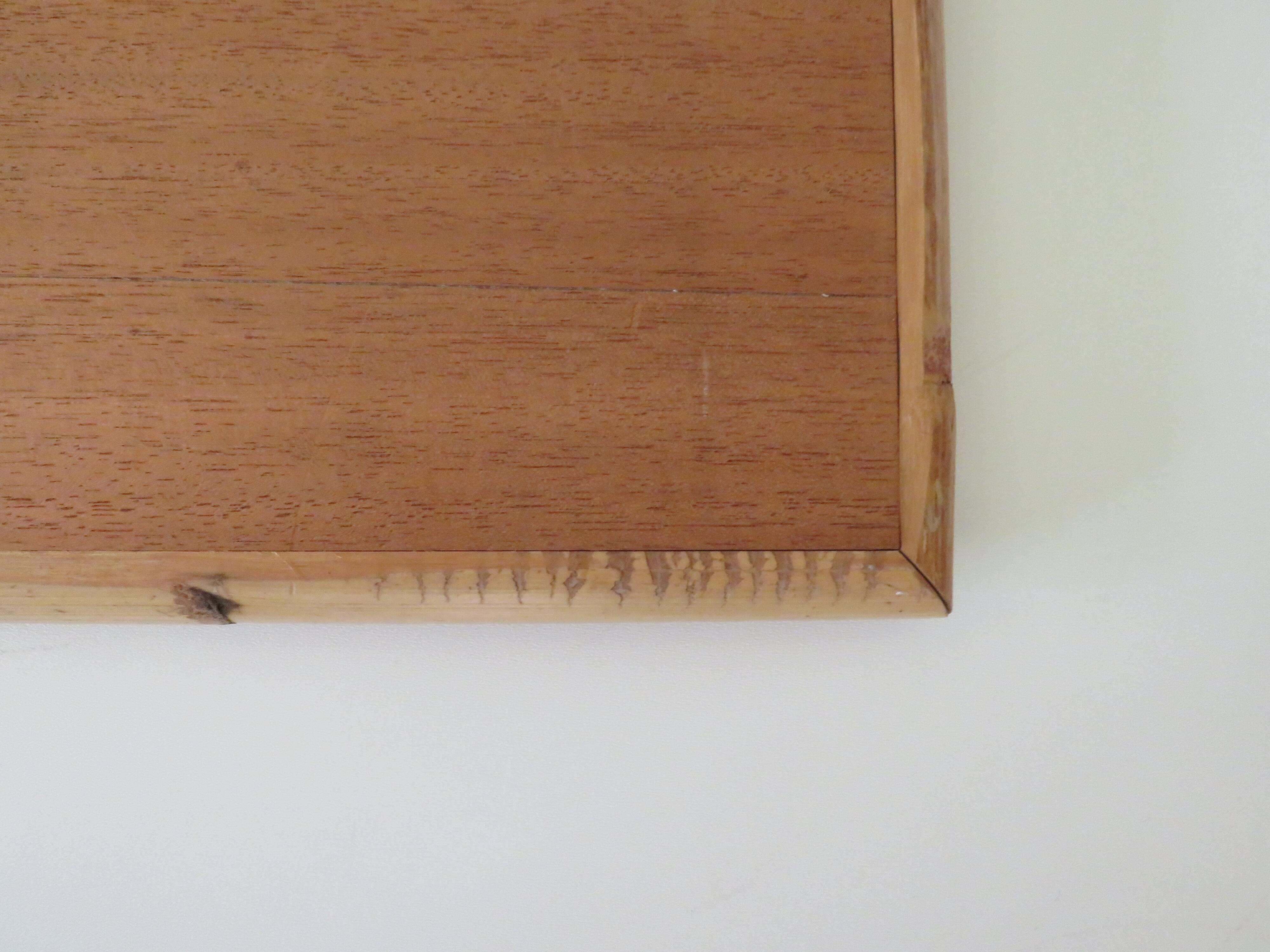 Italian wall mirror vintage vera dal in bamboo and cane