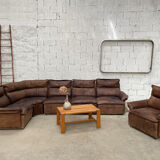Canape vintage cuir modulable esprit DeSede