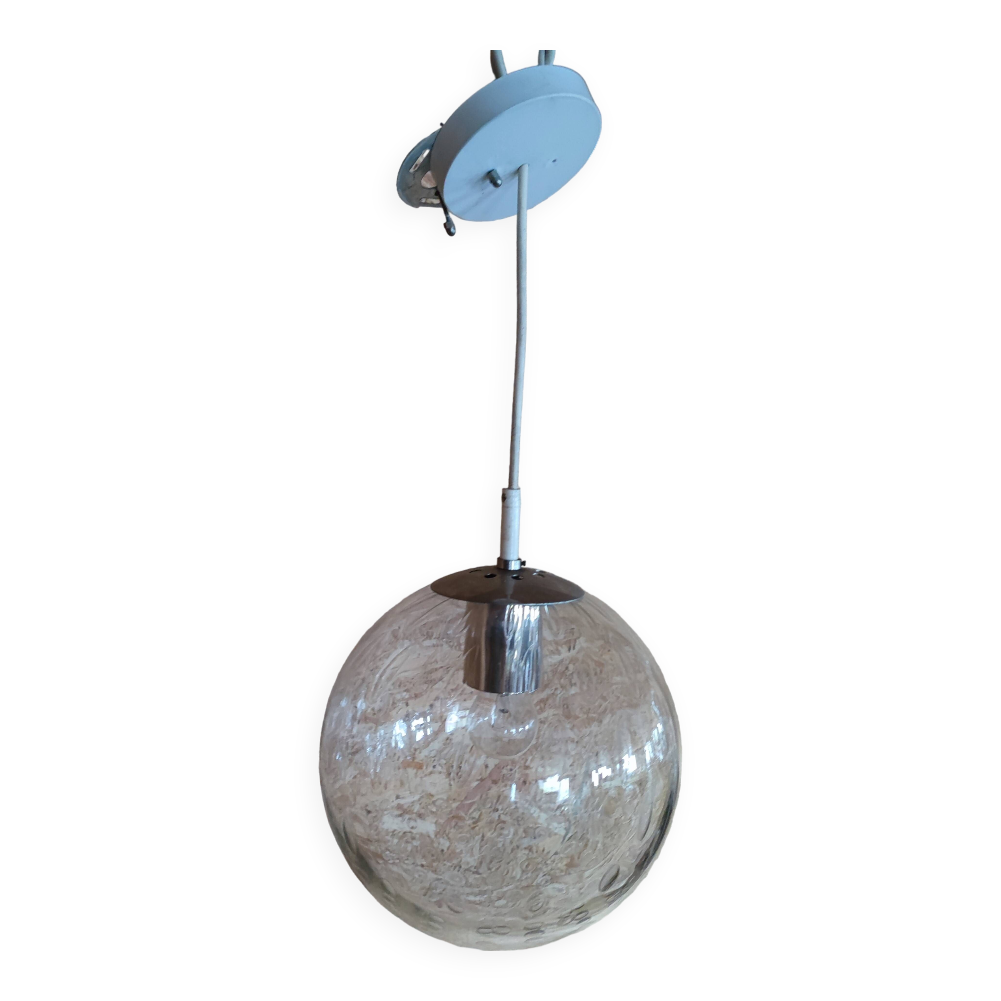 Bubbled glass globe pendant light. RAAK Amsterdam
