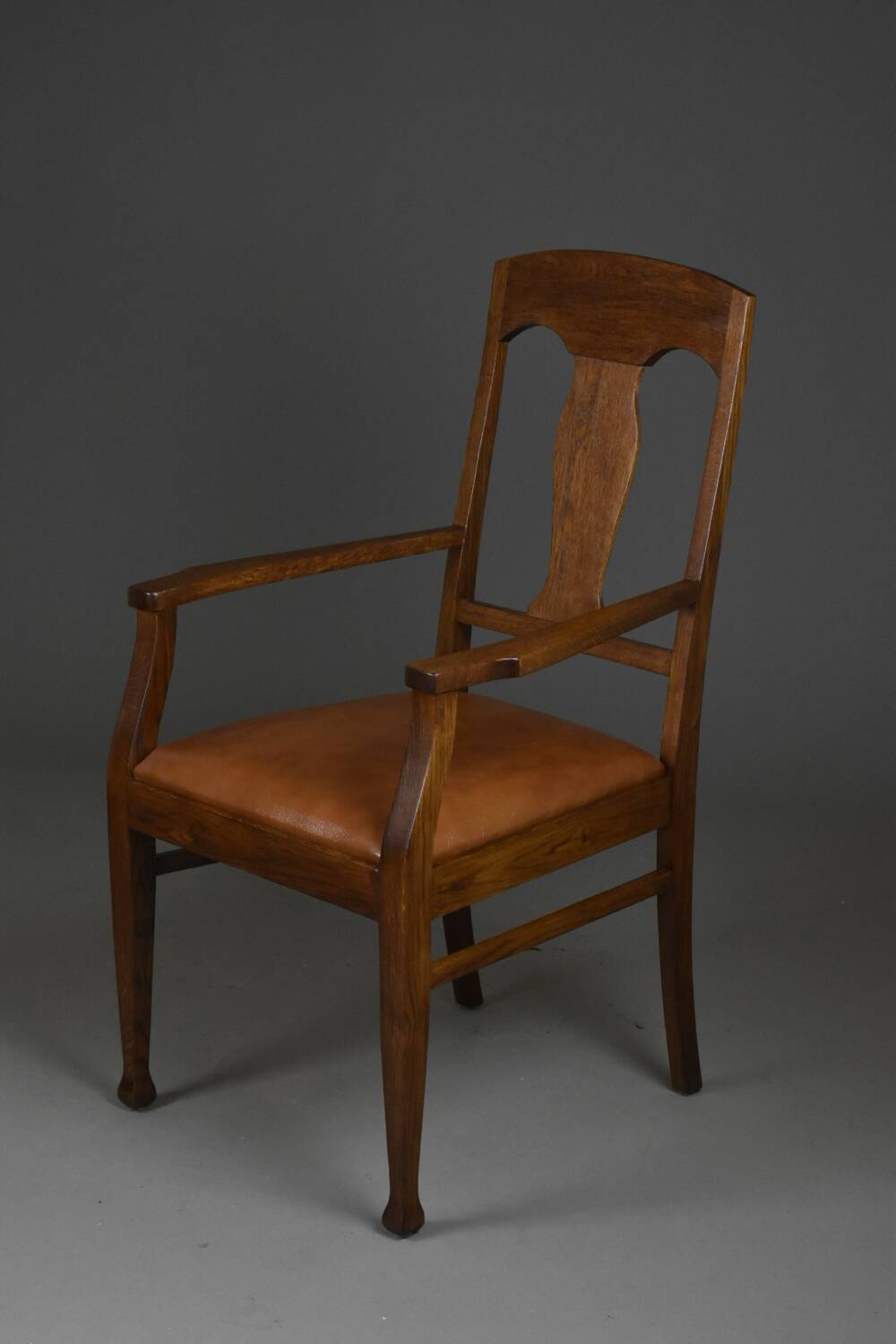 Art Deco Oak Armchair, 1920s–30s