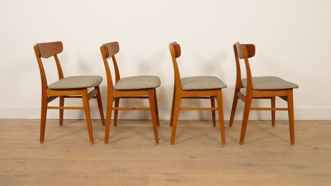 4 x dining chairs | Farstrup | Model 210 | Restored | Green