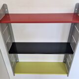 Metal wall mounted shelving unit by NVF, The Netherlands 1960's