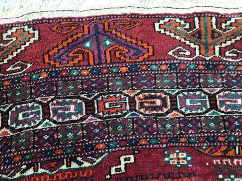 Vintage 115 X 182 CM hand made Bukhara tekke Turkmen carpet
