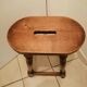 Antique rustic wooden stool