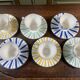 Service tasses Digoin Art Déco 6 tasses + sous-tasses vintage