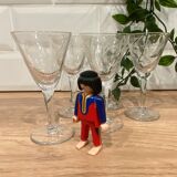 Set de 6 verres à liqueur en verre gravé