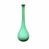 Vintage green blown glass soliflore vase - 51 cm