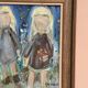 Original Swedish Oil on Canvas – “Friends” by A. Wickgren – Vintage & Framed