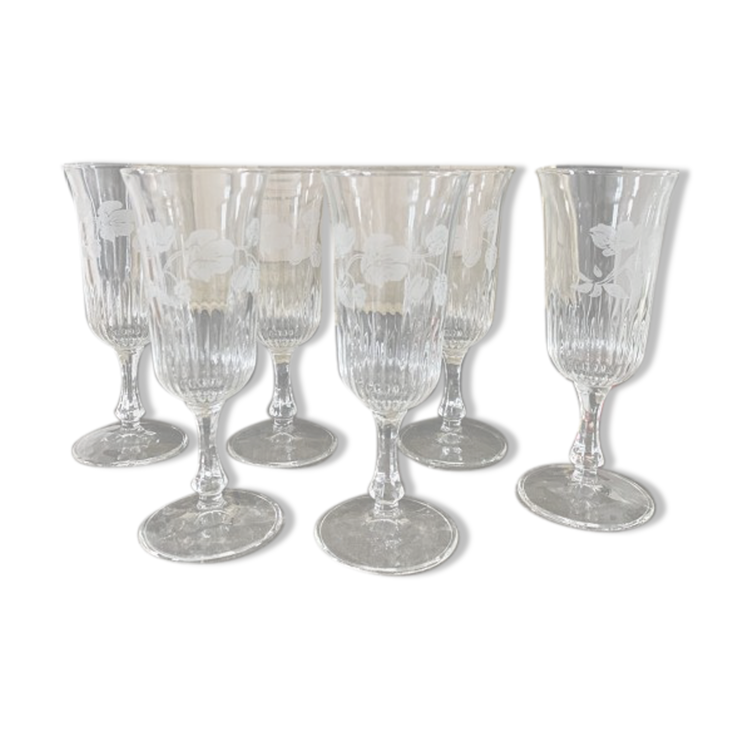 Series of 6 champagne flutes