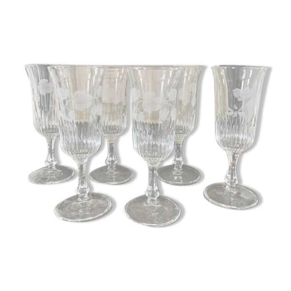 Série de 6 flûtes à champagne