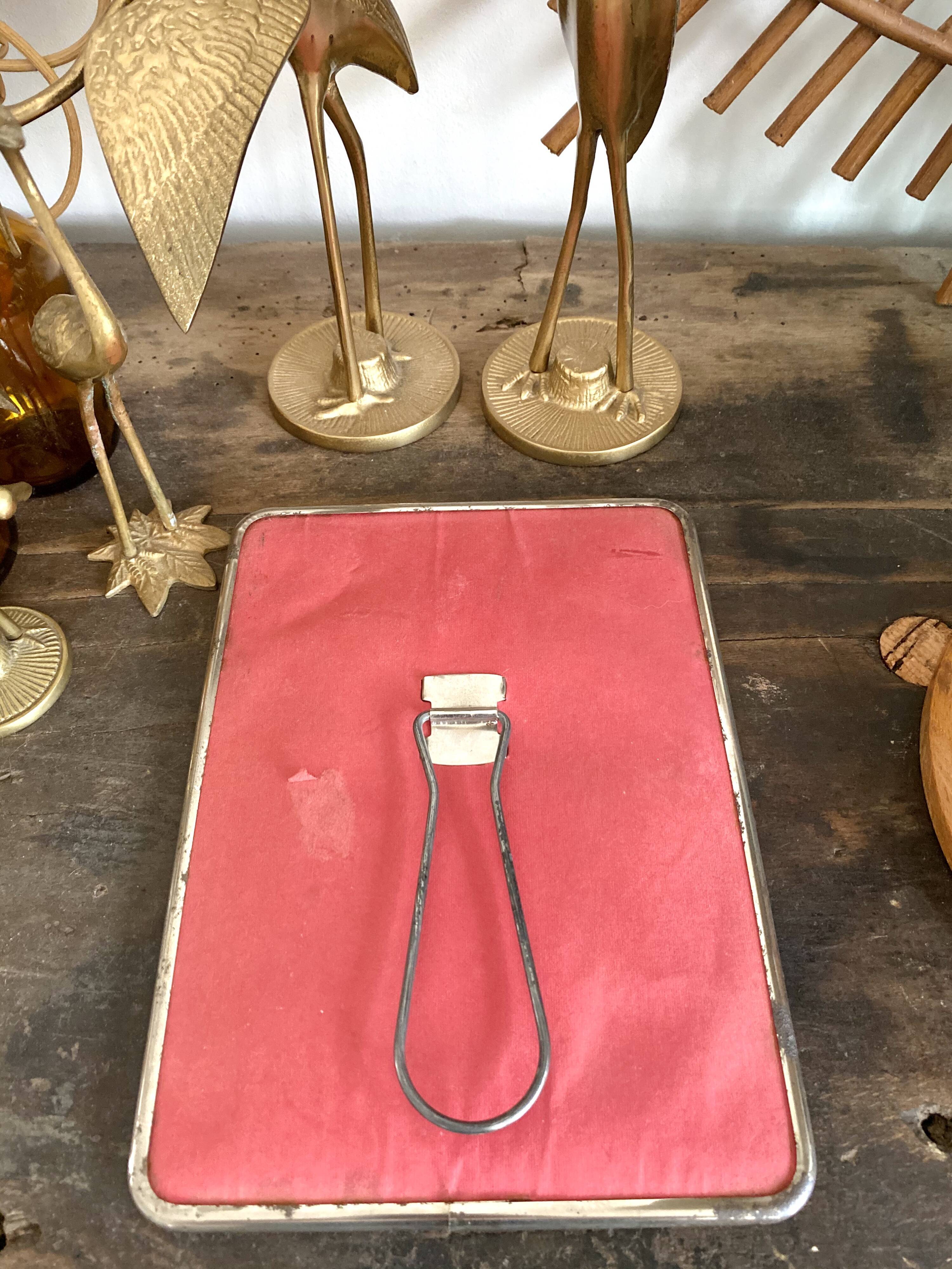 Barber Mirror 23 x 17cm vintage