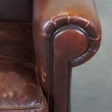 Cleanly finished sheepskin armchair made of sheepskin