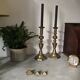 Pair of solid brass candlesticks