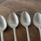 4 teaspoons in silver metal