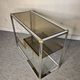 Showcase shelf 70s metal & smoked glass