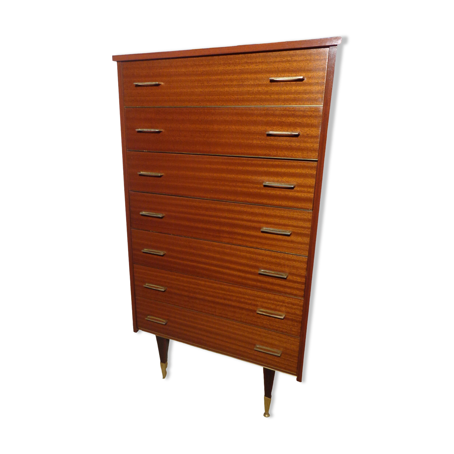 Vintage rag chest of drawers from the 60s seven drawers