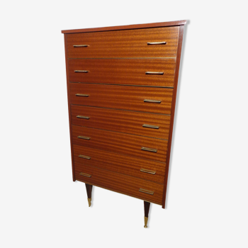 Vintage rag chest of drawers from the 60s seven drawers