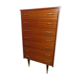 Vintage rag chest of drawers from the 60s seven drawers