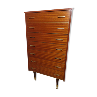 Vintage rag chest of drawers from the 60s seven drawers