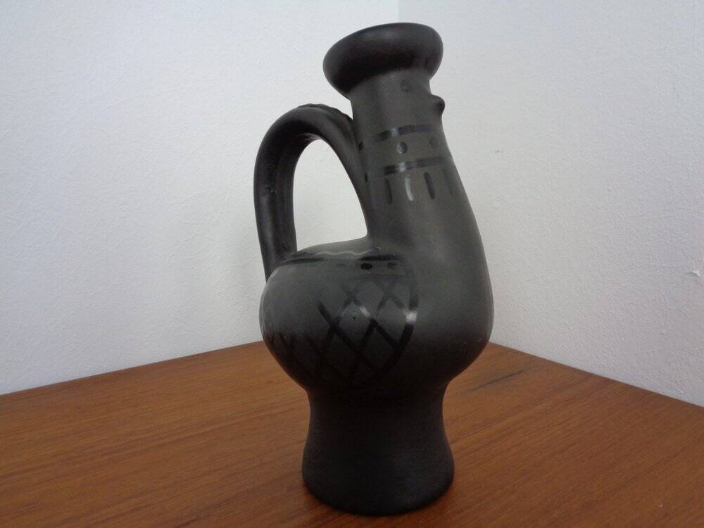 Studio Ceramic Rooster Carafe from Coperativa Oltul Miercurea-Ciuc, Romania, 1970s
