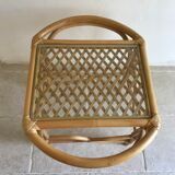 Vintage rattan side table