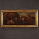 Italian painting from the 17th century, landscape with grazing animals