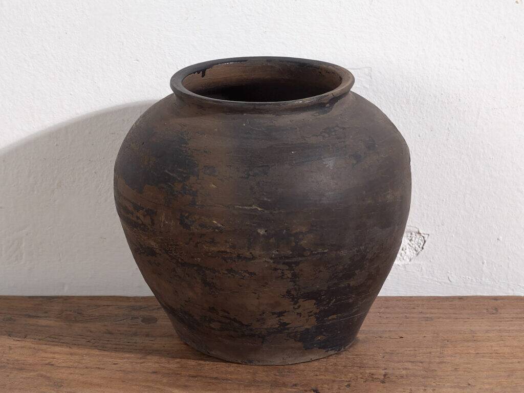 Ancient Asian vase in wabi-sabi style (c.1900) #14