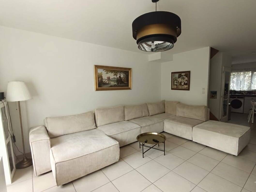 Canapé d'angle modulable xl bobochic nihad velours côtelé beige. très bon é