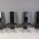 Set of 4 Concorde Dining Chairs with Leather Seats by Torstein Flatøy for Bahus