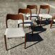 Lot of 6 teak chairs by Niels Otto Møller model 71.