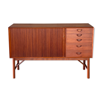 Danish Tambour Door Sideboard by Hvidt & Molgaard 50s