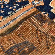 4x11 Faded Orange Navy Blue Turkish Orientel Runner Rug, 105x339Cm SK 23509