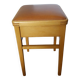Wooden and faux leather shoe shine chest stool