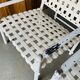 4 white Lounge Chairs Triconfort - Aluminium and plastic - 1980's