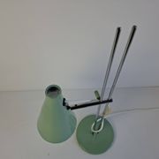 Josef Hůrka for Lidokov Midcentury Modern Table Lamp in Green Metal