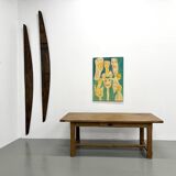 Extendable oak table, 1950s