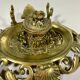 Vintage writing kit - Old inkwell and neoclassical ink pad in gilded bronze XIXth