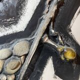 Abstract table, Gilbert AUQUIERE "Fusion XXI" mixed media, 1965