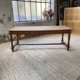 2m walnut drapery farm table