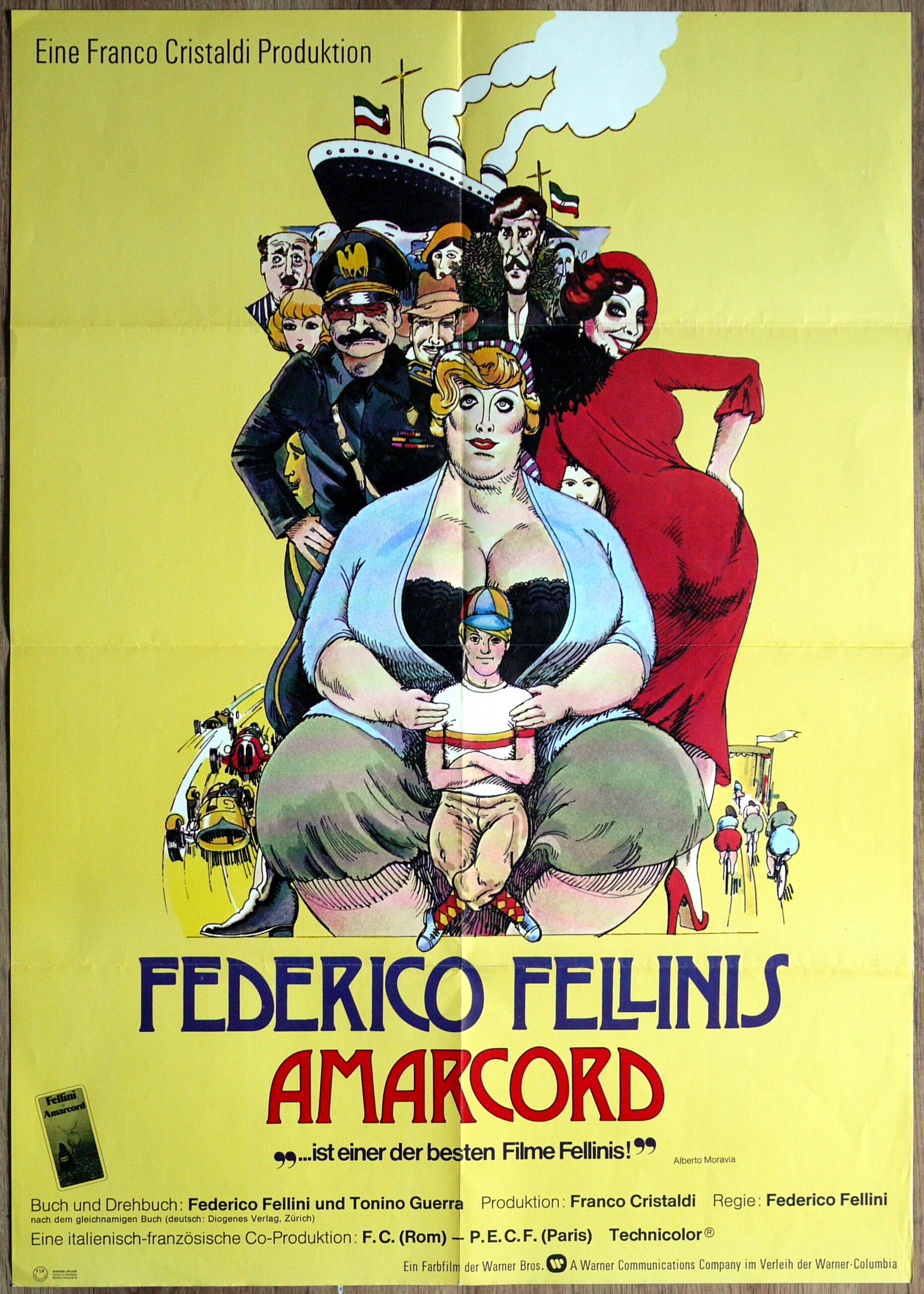 Original movie poster "Amarcord" Frederico Fellini