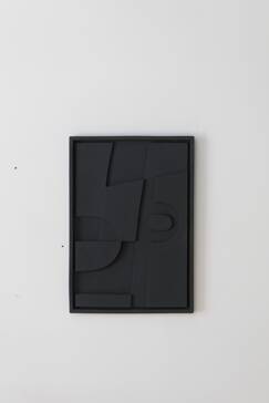 Tableau Gaïa noir lisse 100x50 cm