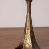 Michael Harjes Brutalist Candlestick in Bronze 1970s Germany