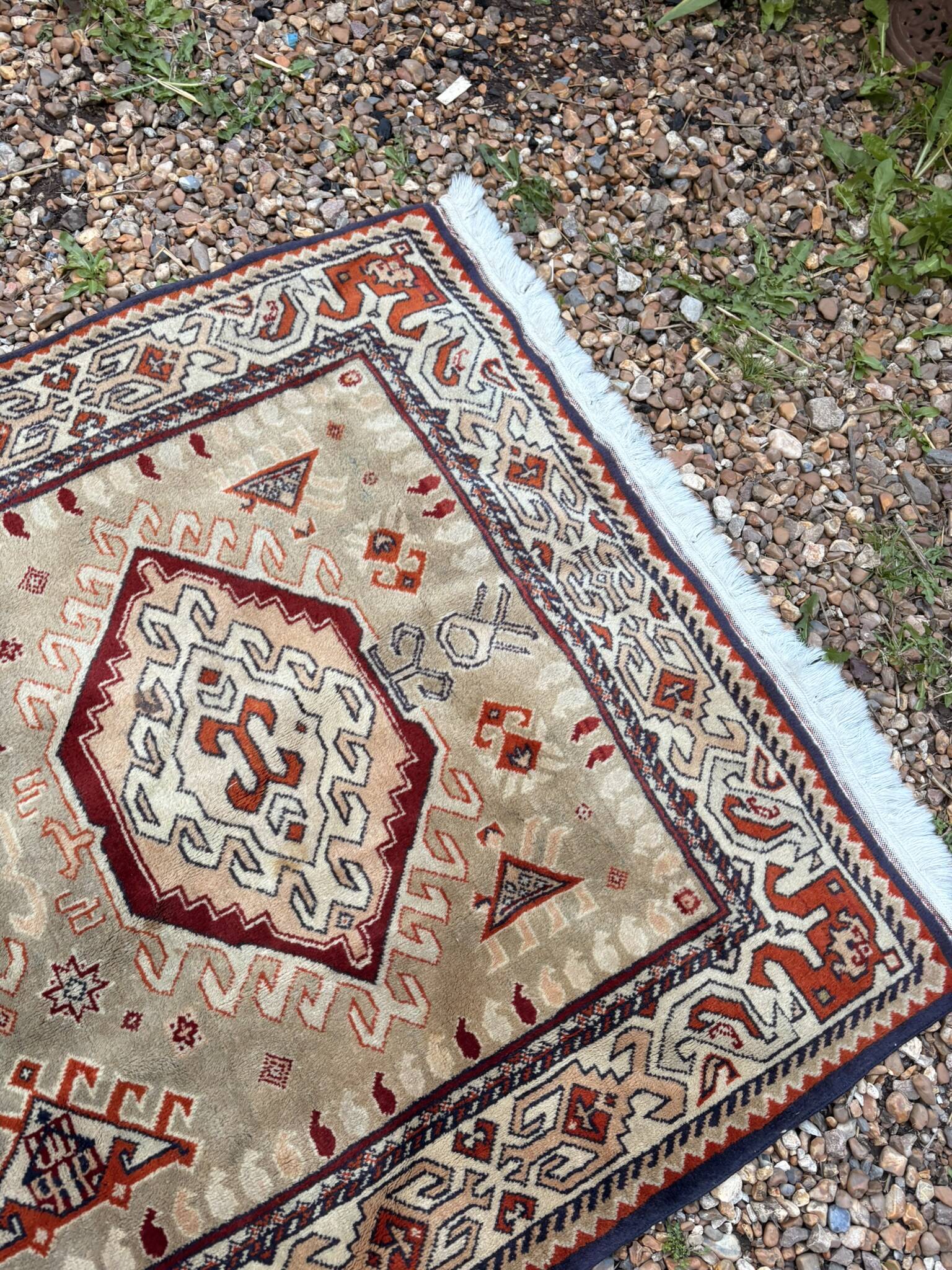 Authentic handmade Shirvan rug 155x100 cm pure Caucasian wool
