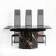 Vintage marble dining table with two extensions, Italy, 80's