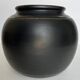 Art Deco ball vase in black ceramic