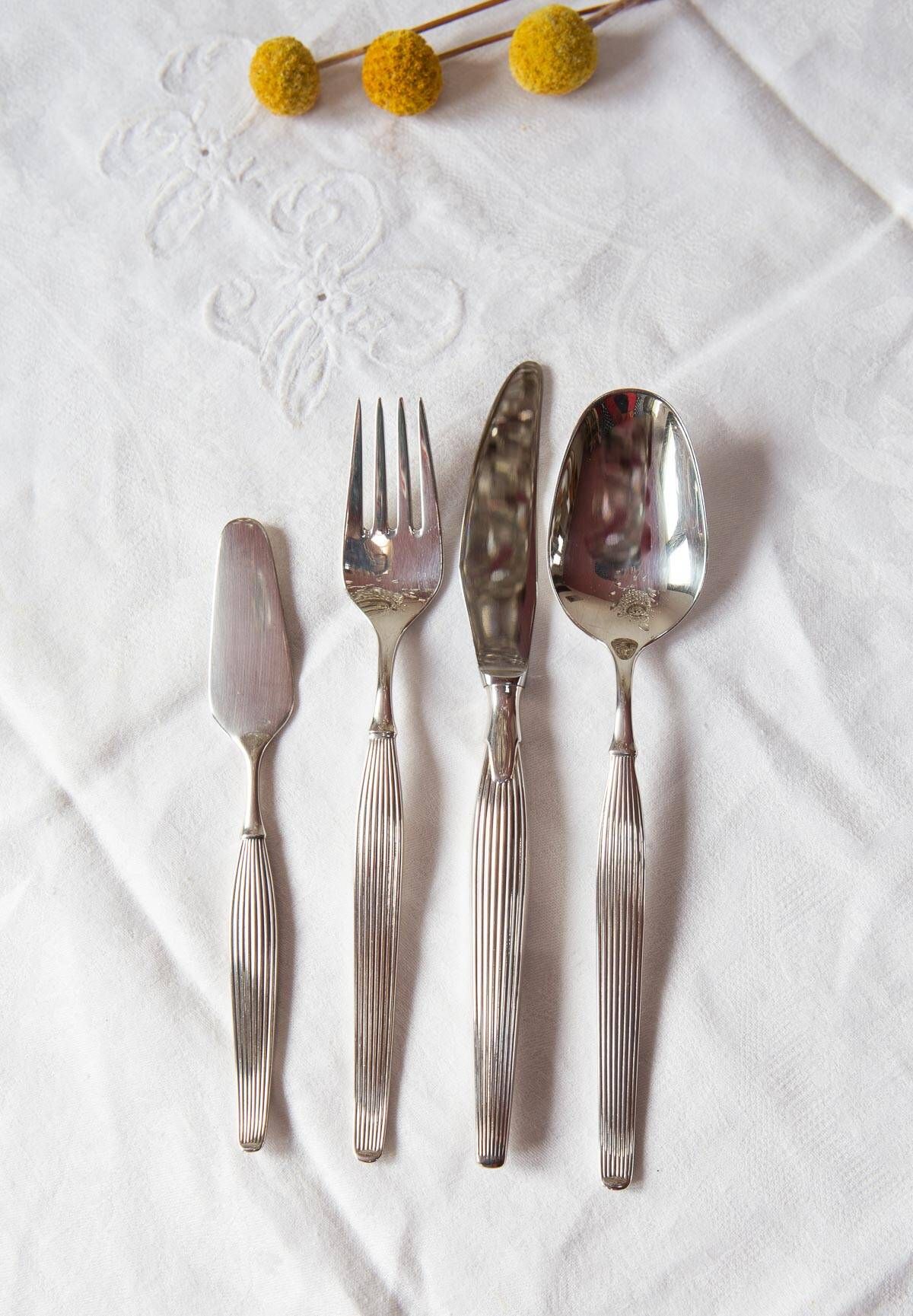 Frigast gab swedish/danish dessert cutlery set 1960s for 10 (32 pieces)